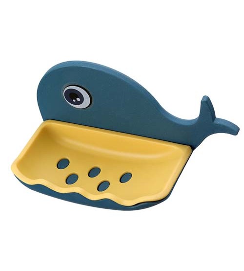 Draining Bathroom Accessories Whale Shape Home Dish Detachable Wall Mounted